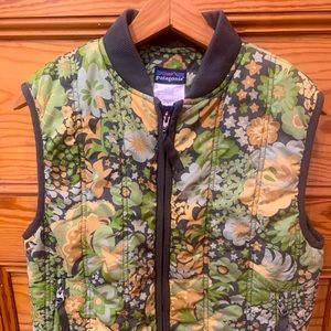 Patagonia floral puff vest